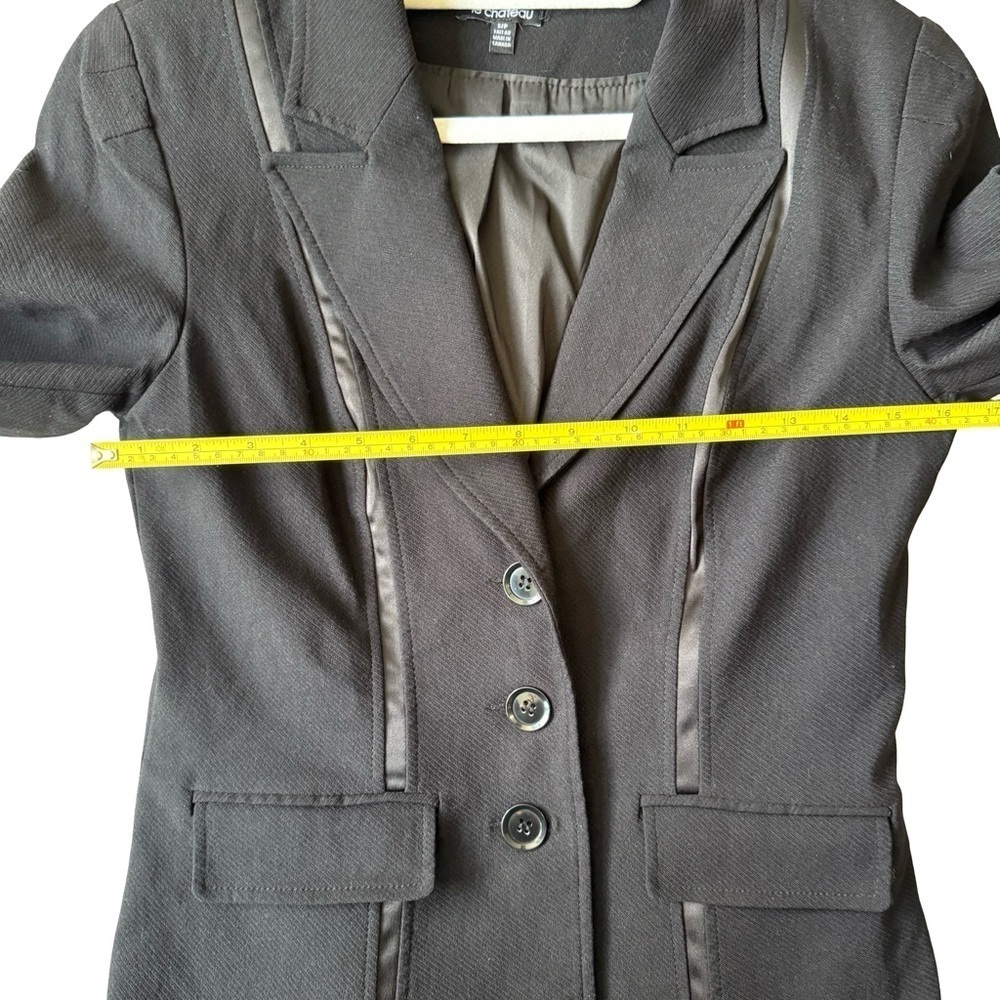 Le Chateau Classic Black Blazer Size S Work Office Formal Minimalist Evening - Picture 5 of 16